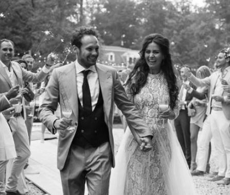 Candy-rae Fleur and Daley Blind on their wedding day.